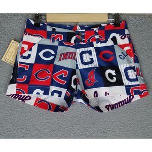 NEW Loudmouth Golf Shorts Women's 0 Cleveland Indians Guardians Baseball Mini